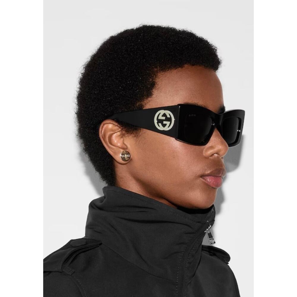 New Auth. Gucci Dark Tortoise Square Frame GG Logo Sunglasses Full Inclusive
